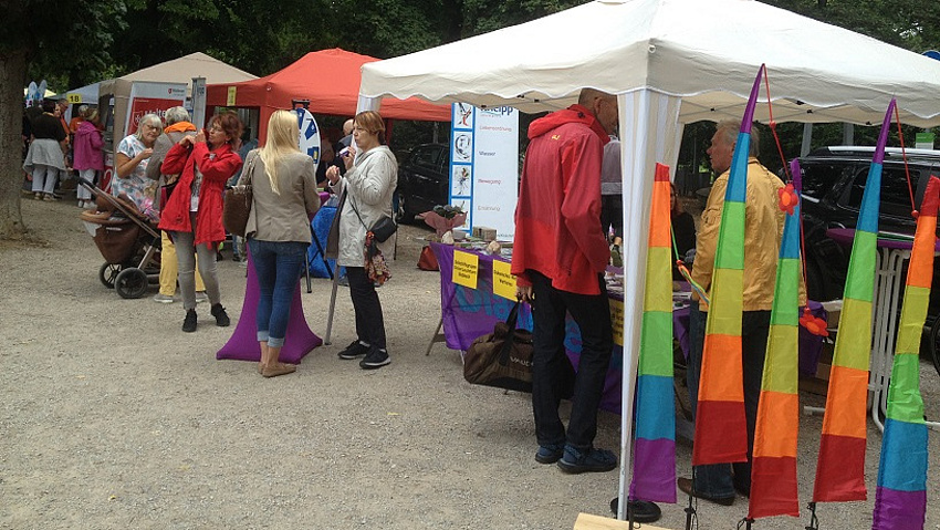 Stand der Diakonie Wetterau während der Selbsthilfe-MEILE 2019 in Bad Nauheim