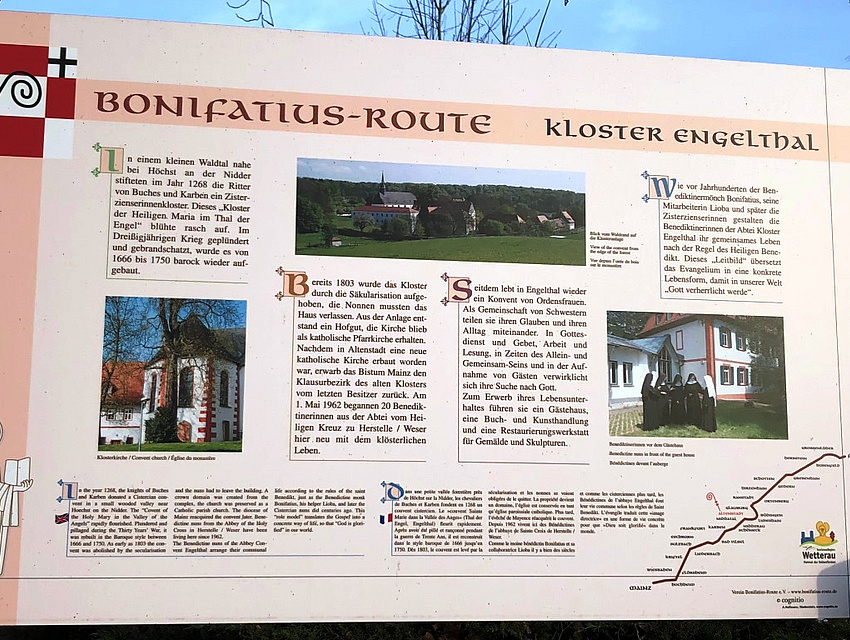 Direkt am Pilgerweg Bonifatius-Route gelegen  - das Kloster Engelthal