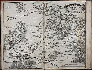 Historische Merian-Karte von der Wetterau (Foto: Wetterau-Museum)